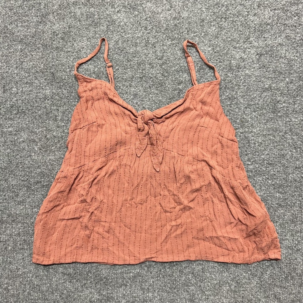 Hollister Tank Top Womens Small Tie Front V Neck Adjustable Straps